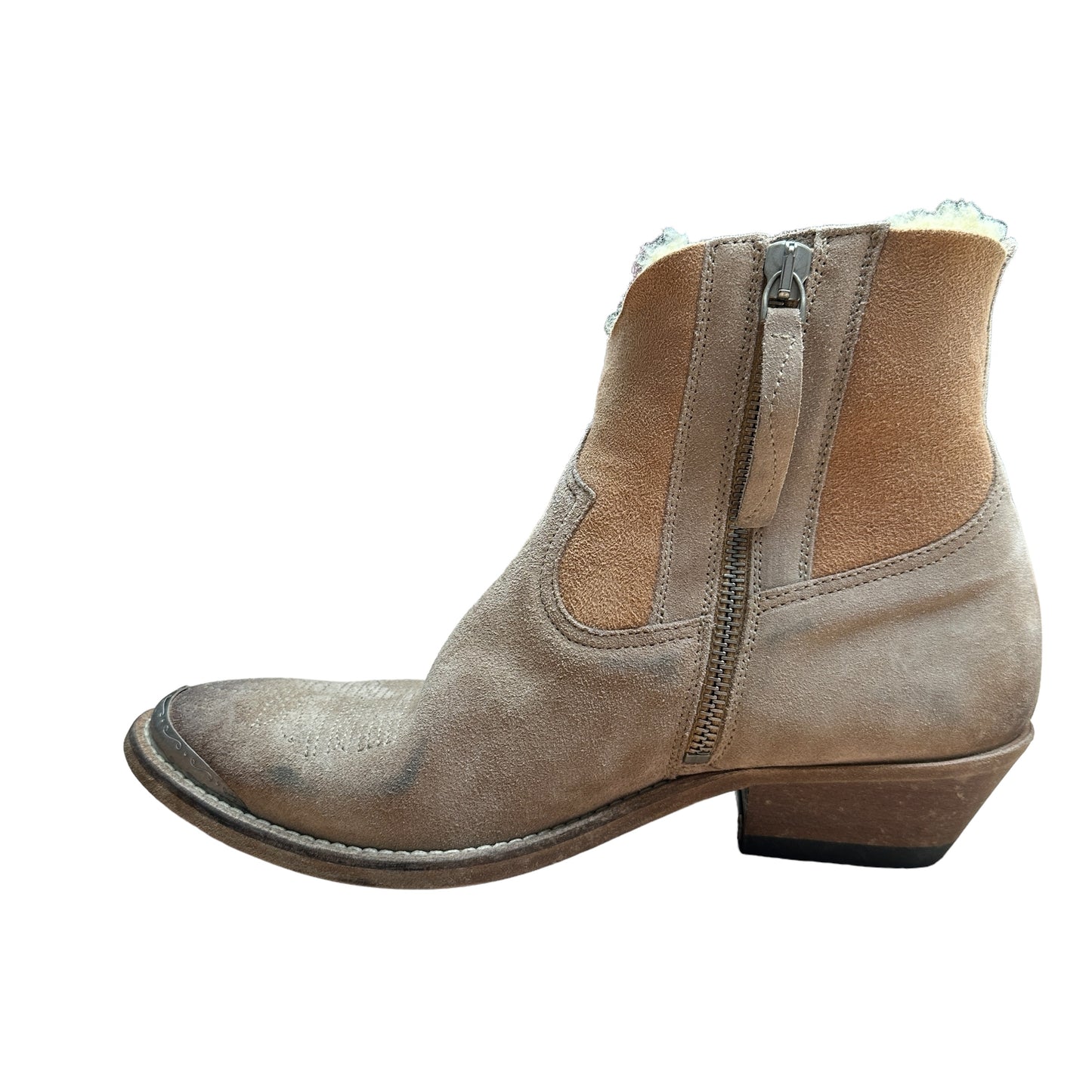 Suede & Shearling Boots - 7