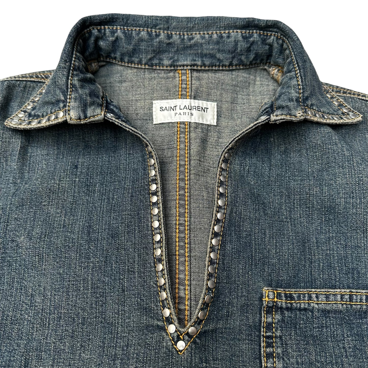 Denim Studded Dress - S