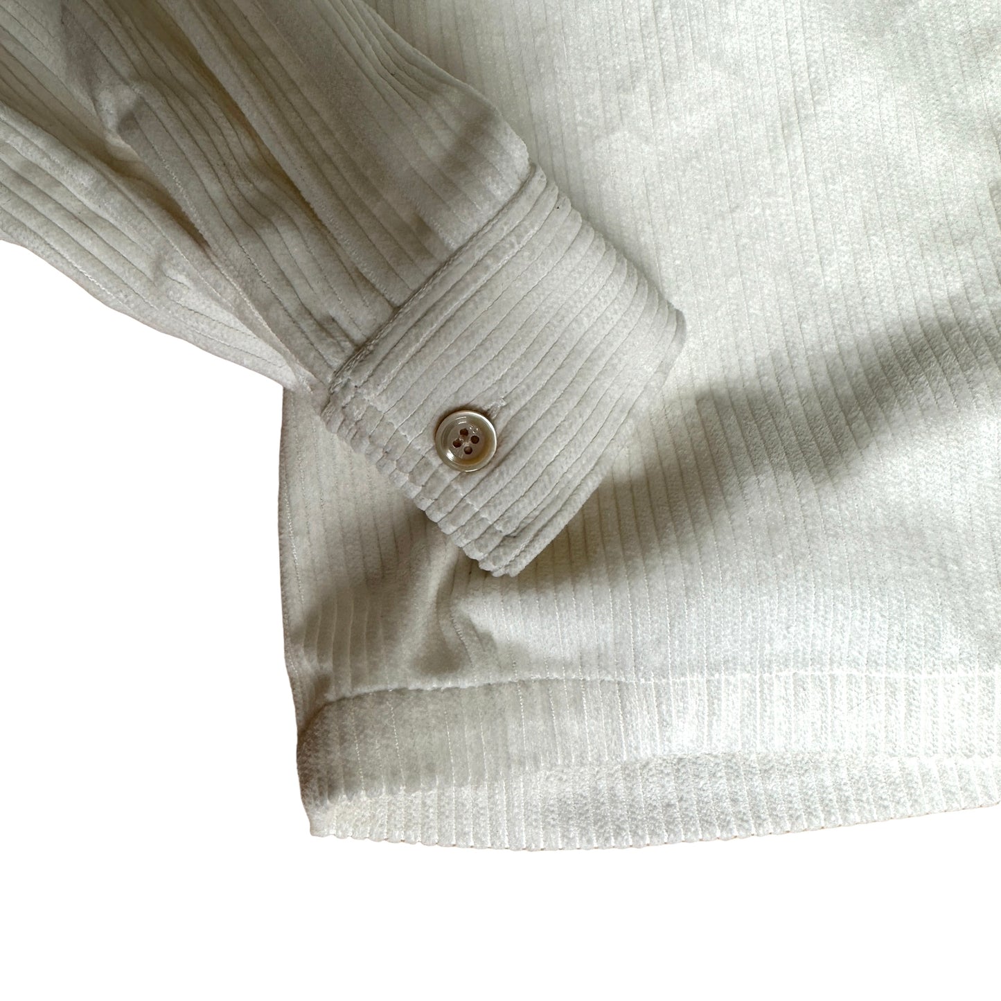 Cream Corduroy Shirt Jacket - S