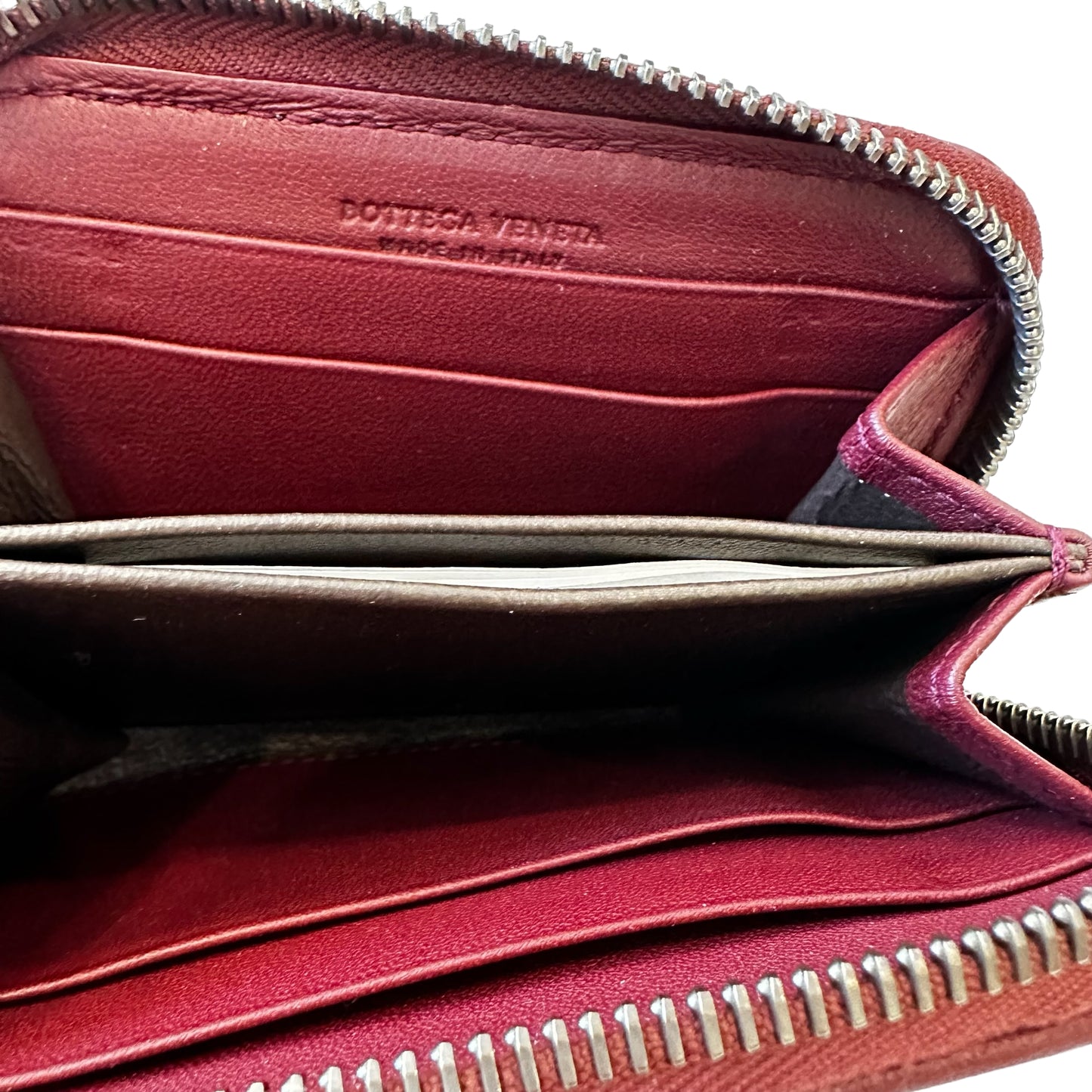 Intrecciato Burgundy Wallet