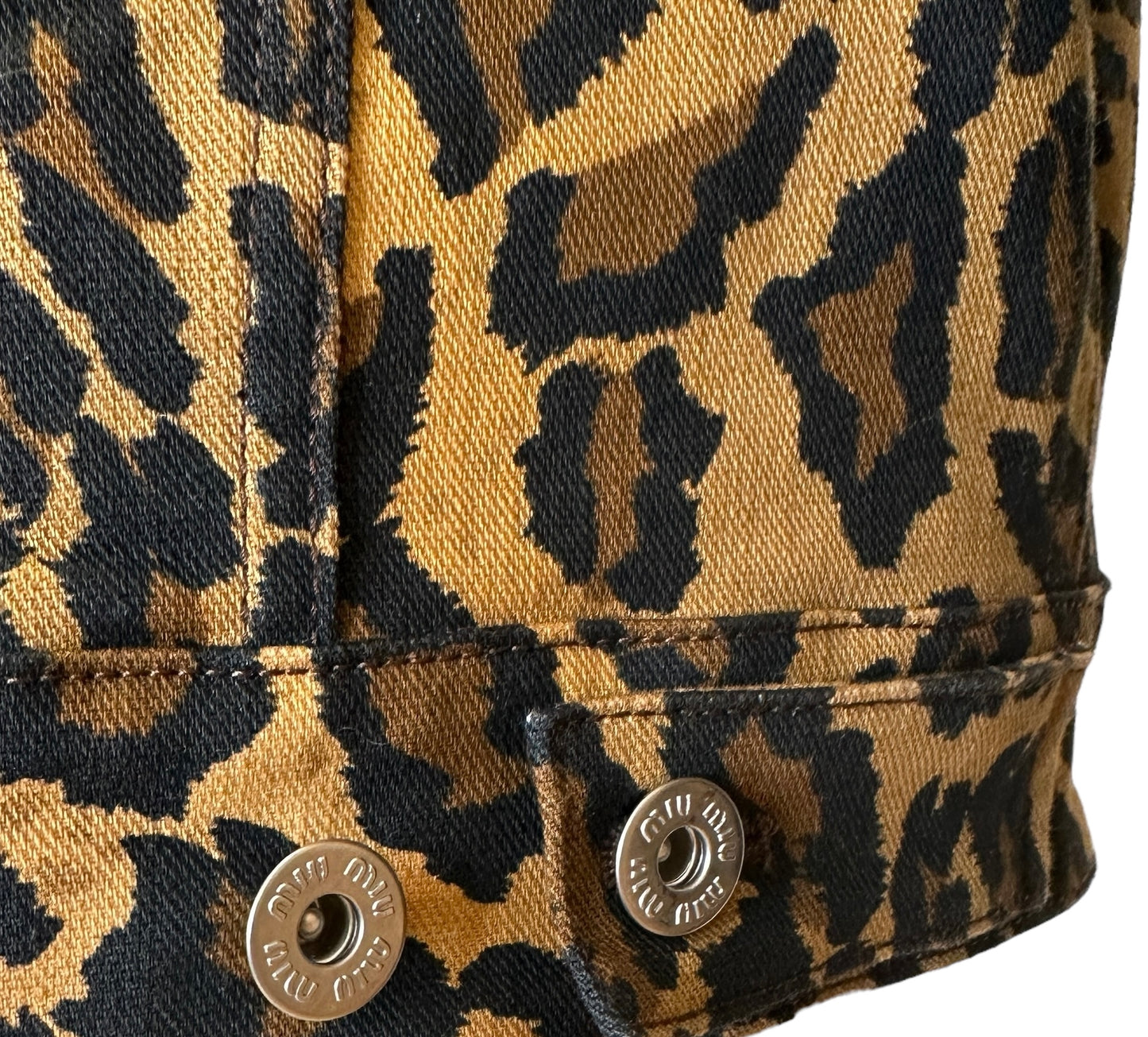 Leopard Denim Jacket - M