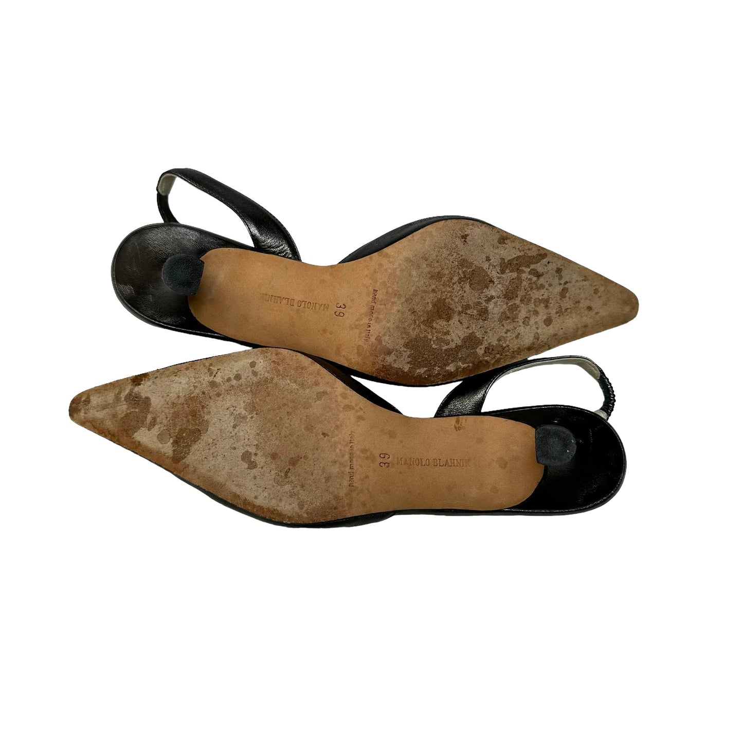 Metallic Leather Heels - 9