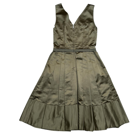 Kaki Silk Dress - S/M