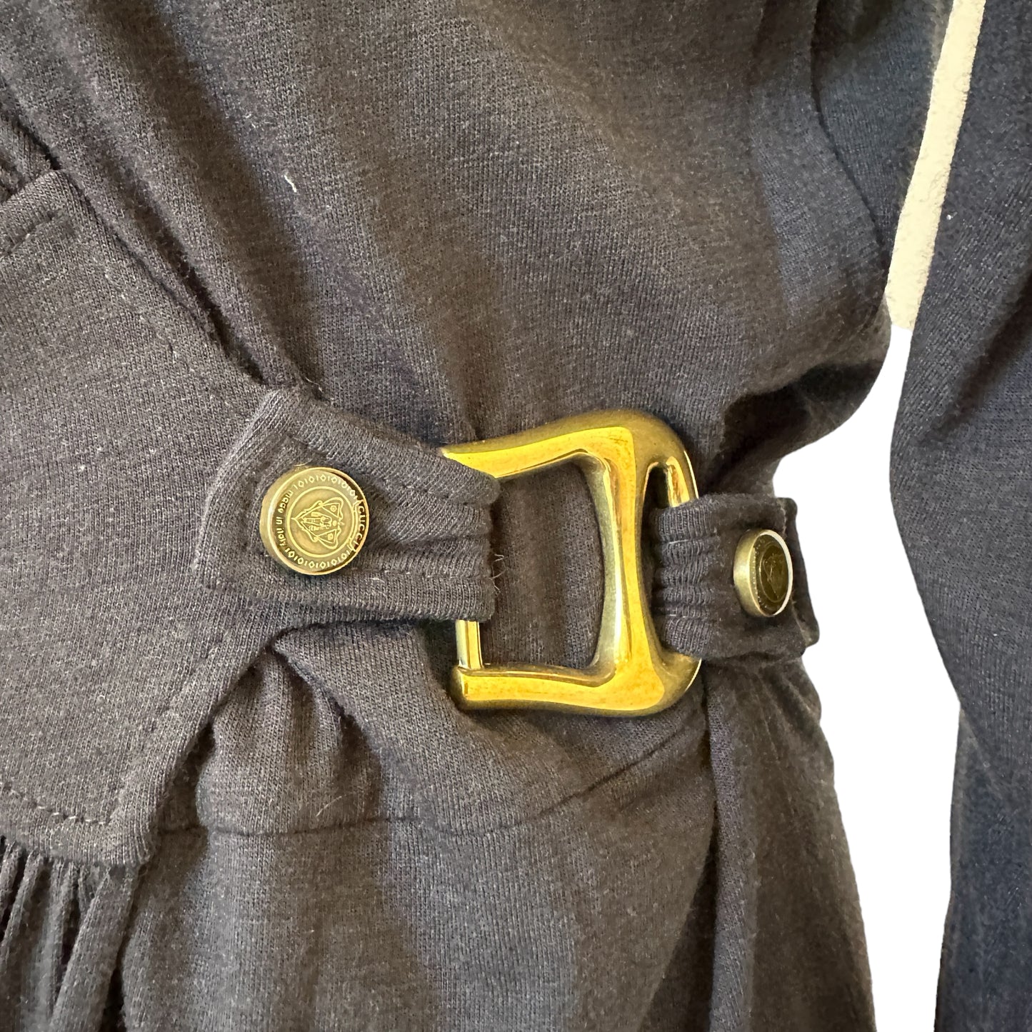 Black Dress with Gold Clasp - M