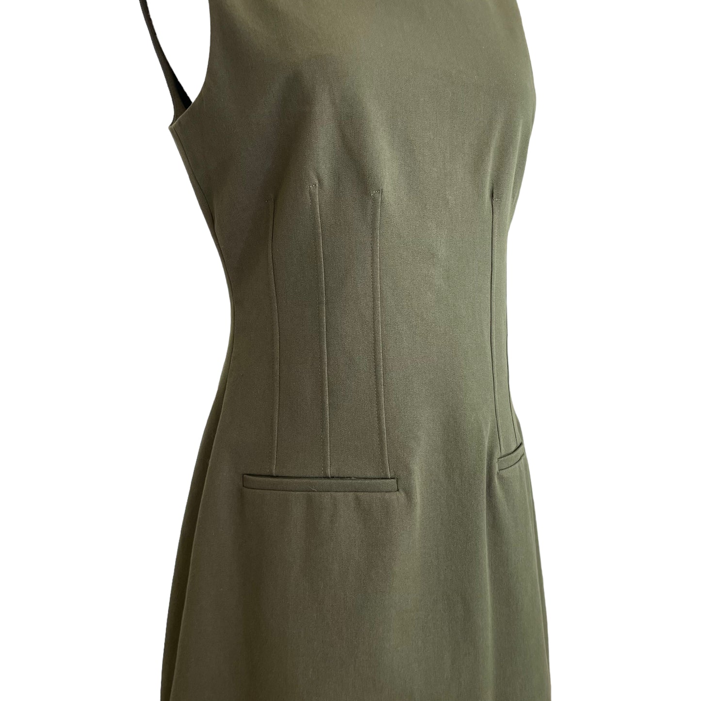 Green Structured Mini Dress - 8