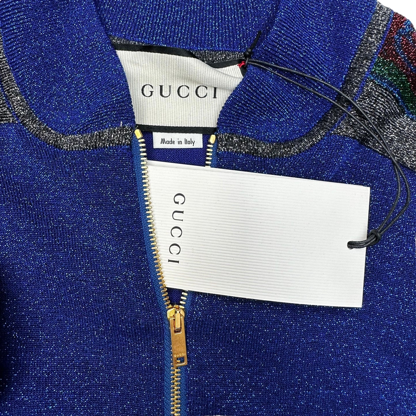 Metallic Logo Cardigan - XS