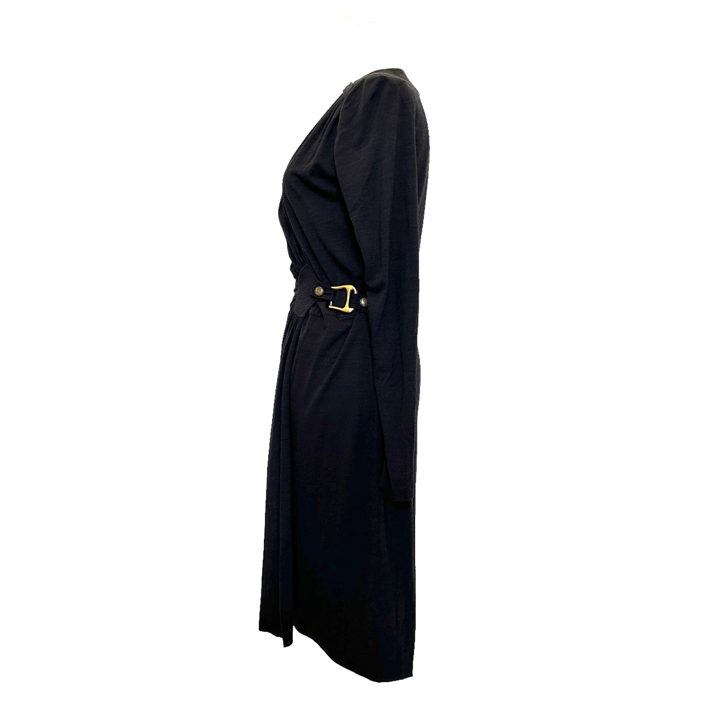 Black Dress with Gold Clasp - M