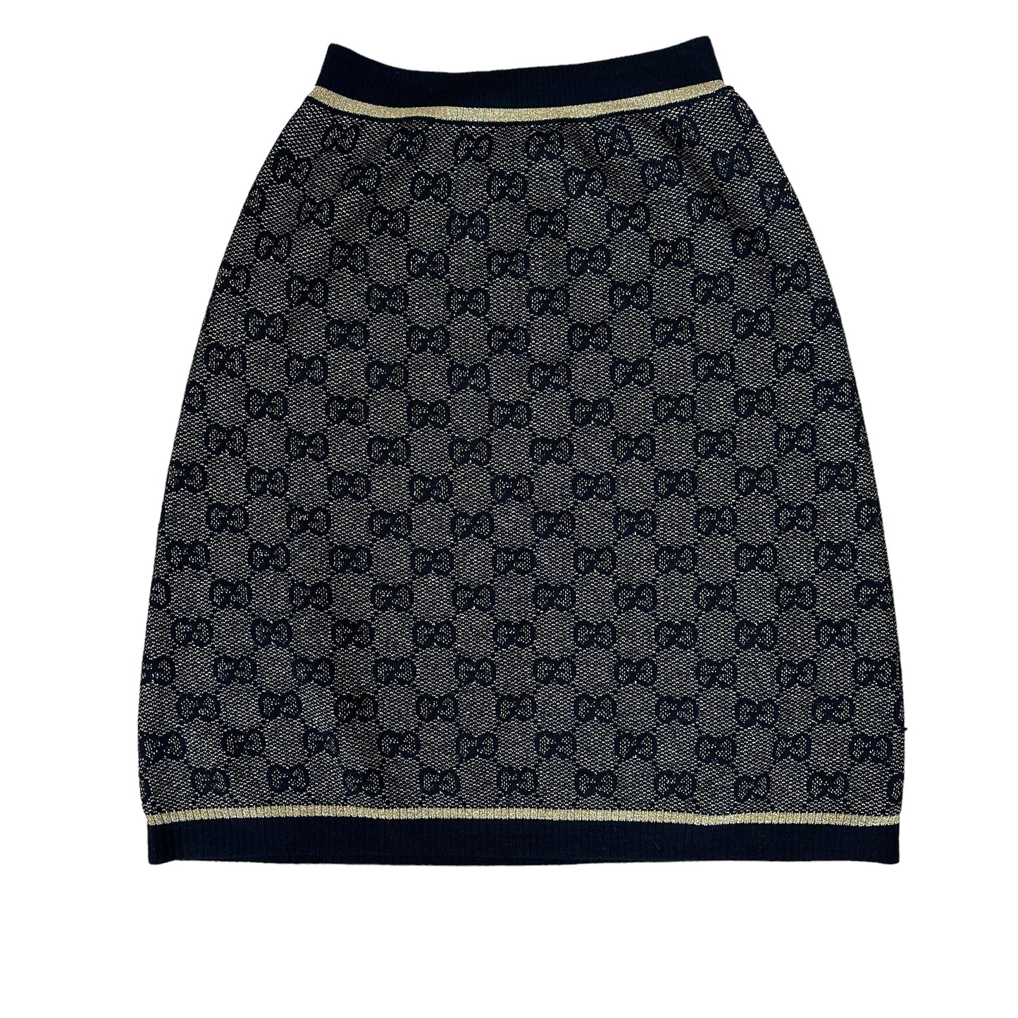 Back & Gold Logo Skirt - L