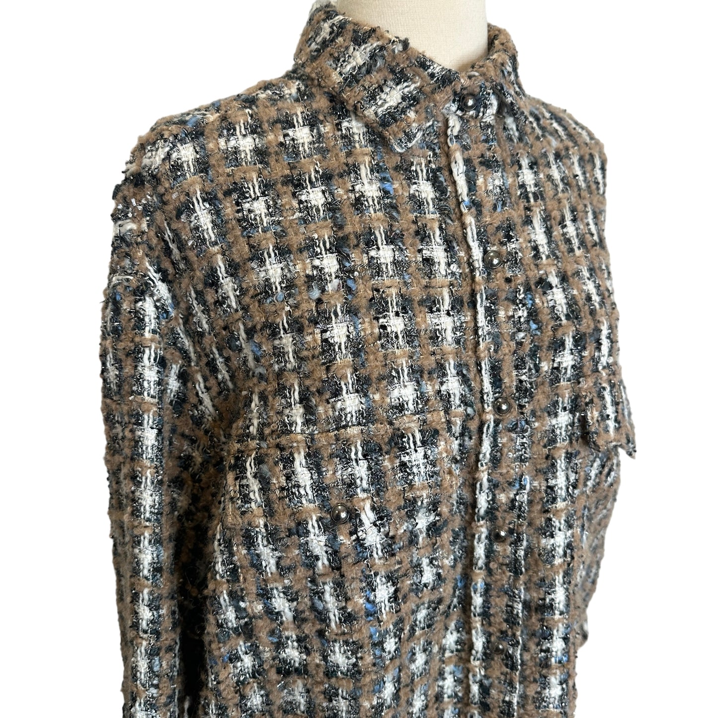 Oversized Tweed Jacket - S