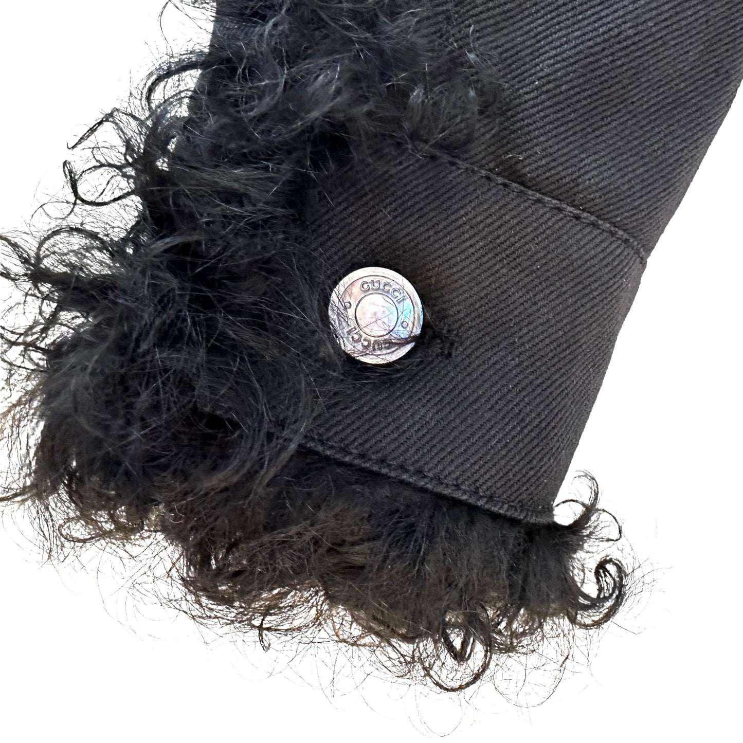 Denim Jacket with Fur - M