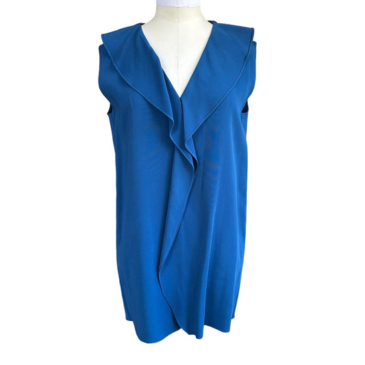 Blue Ruffle Tank Top - S
