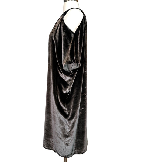 Cold-Shoulders Velvet Dress - M
