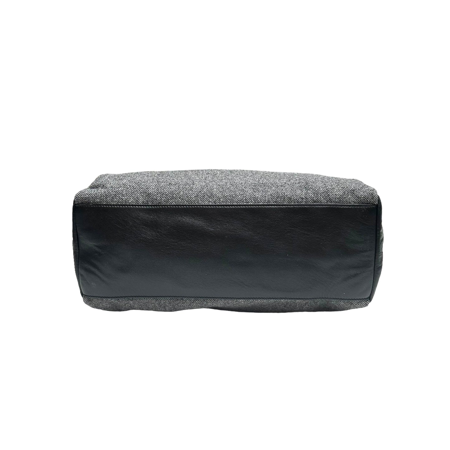 Black Leather & Fabric Bag