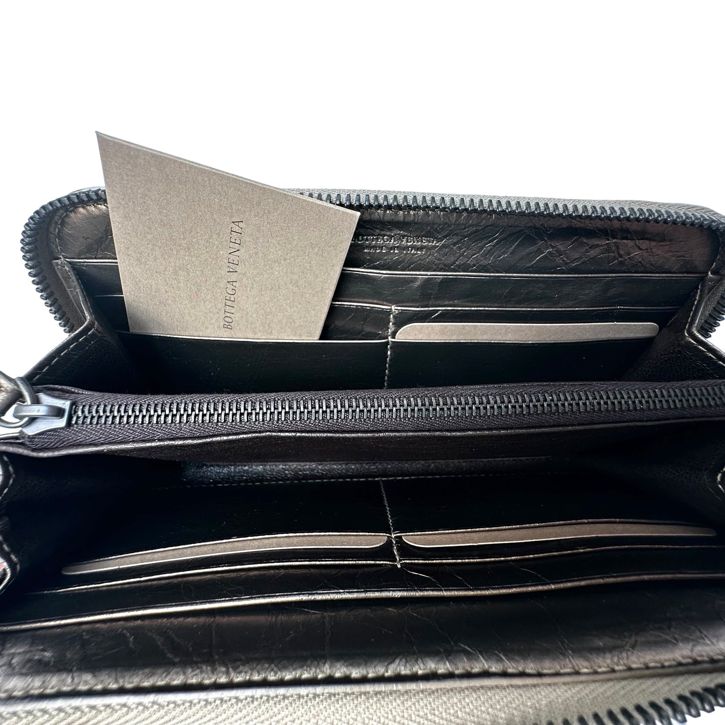 Gold Leather Continental Wallet