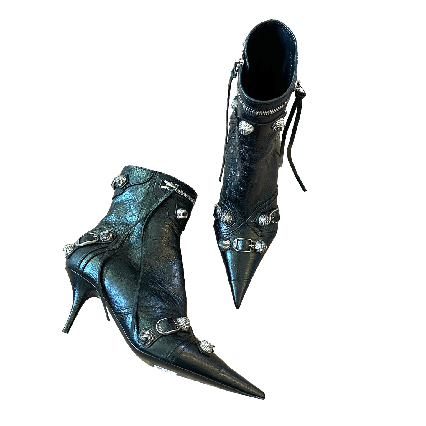 Cagole Leather Studded Boots - 7