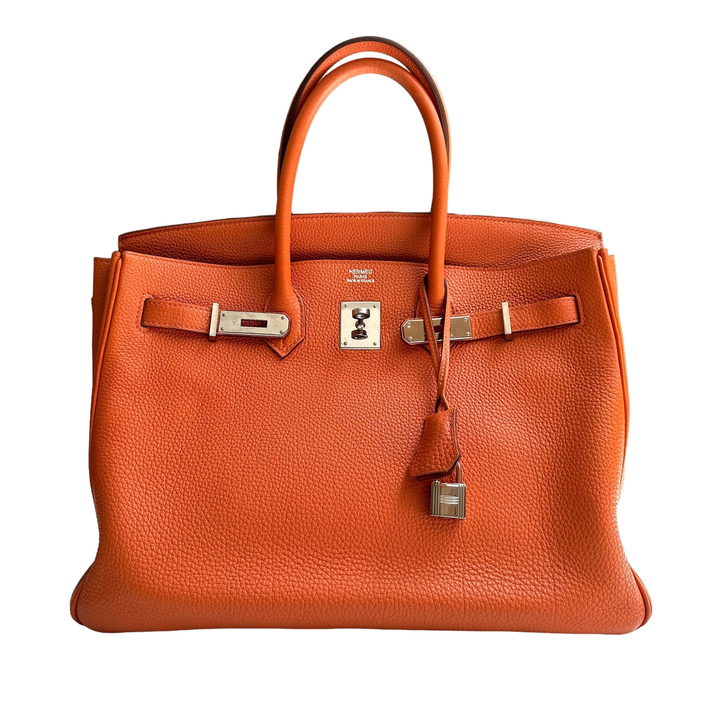 Orange Togo Birkin 35 Bag