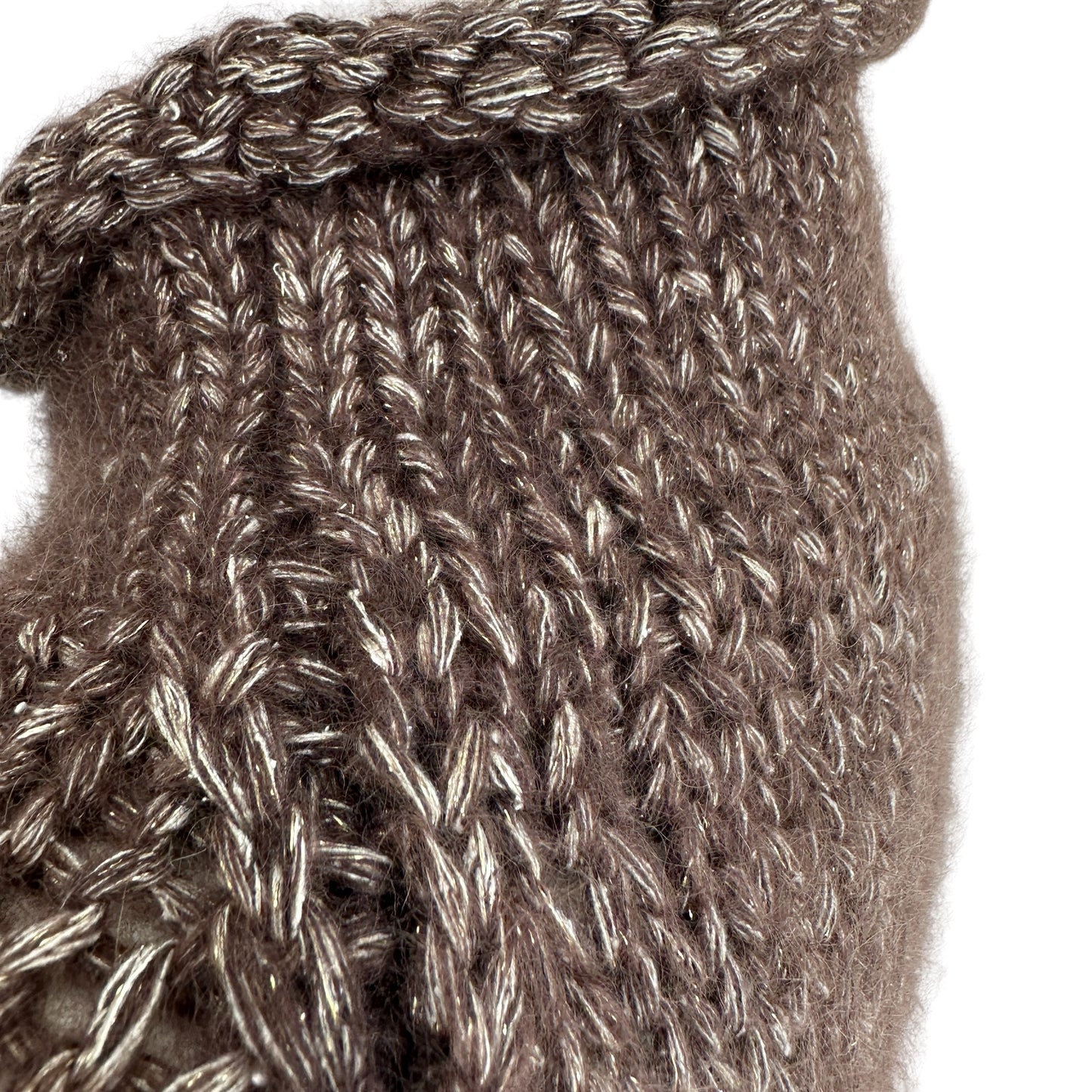 Brown Turtleneck Long Sweater - S