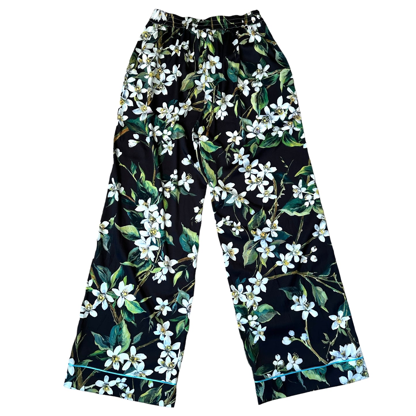 Floral Silk Pants - M