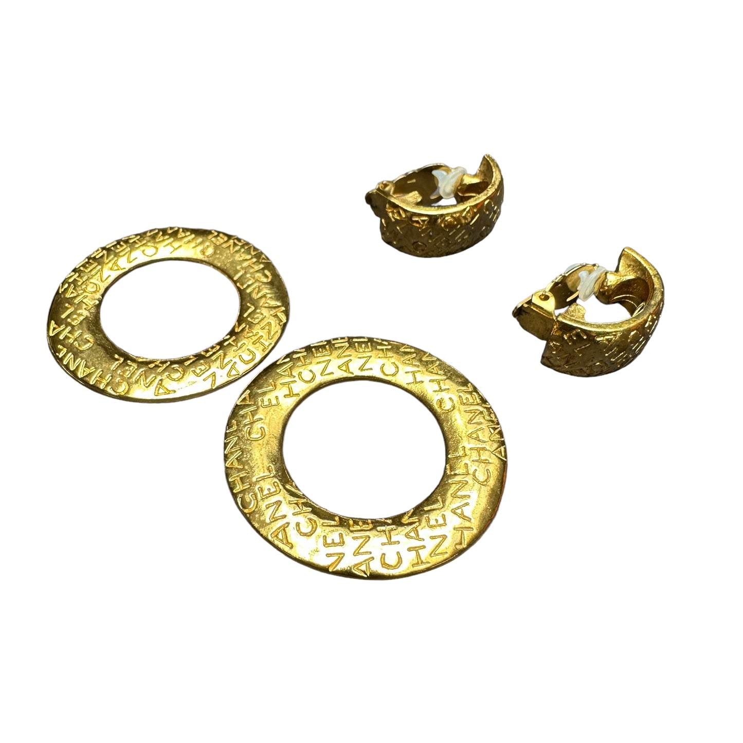 Vintage Logo Gold Earrings