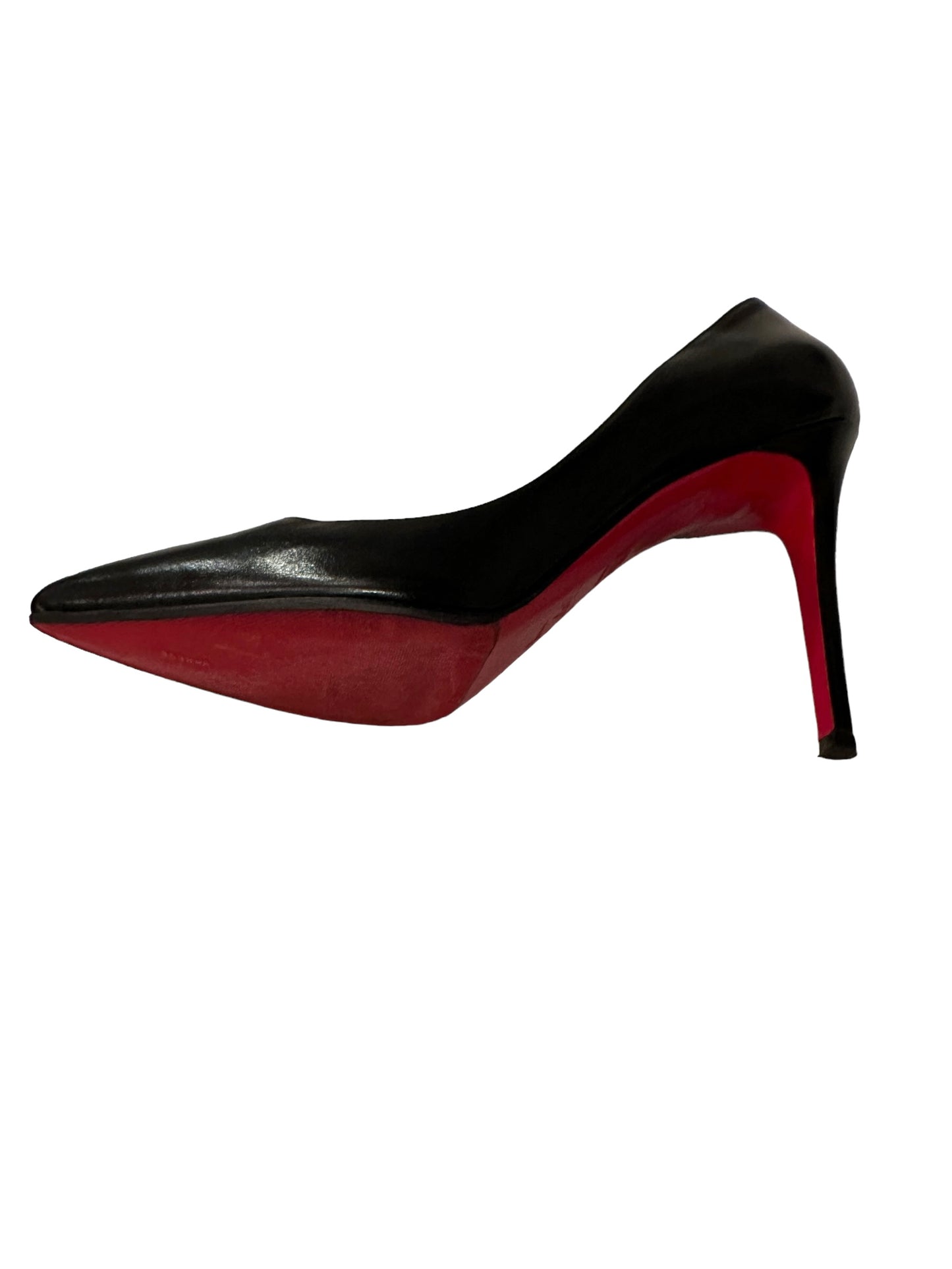 Black Leather Stilettos - 10