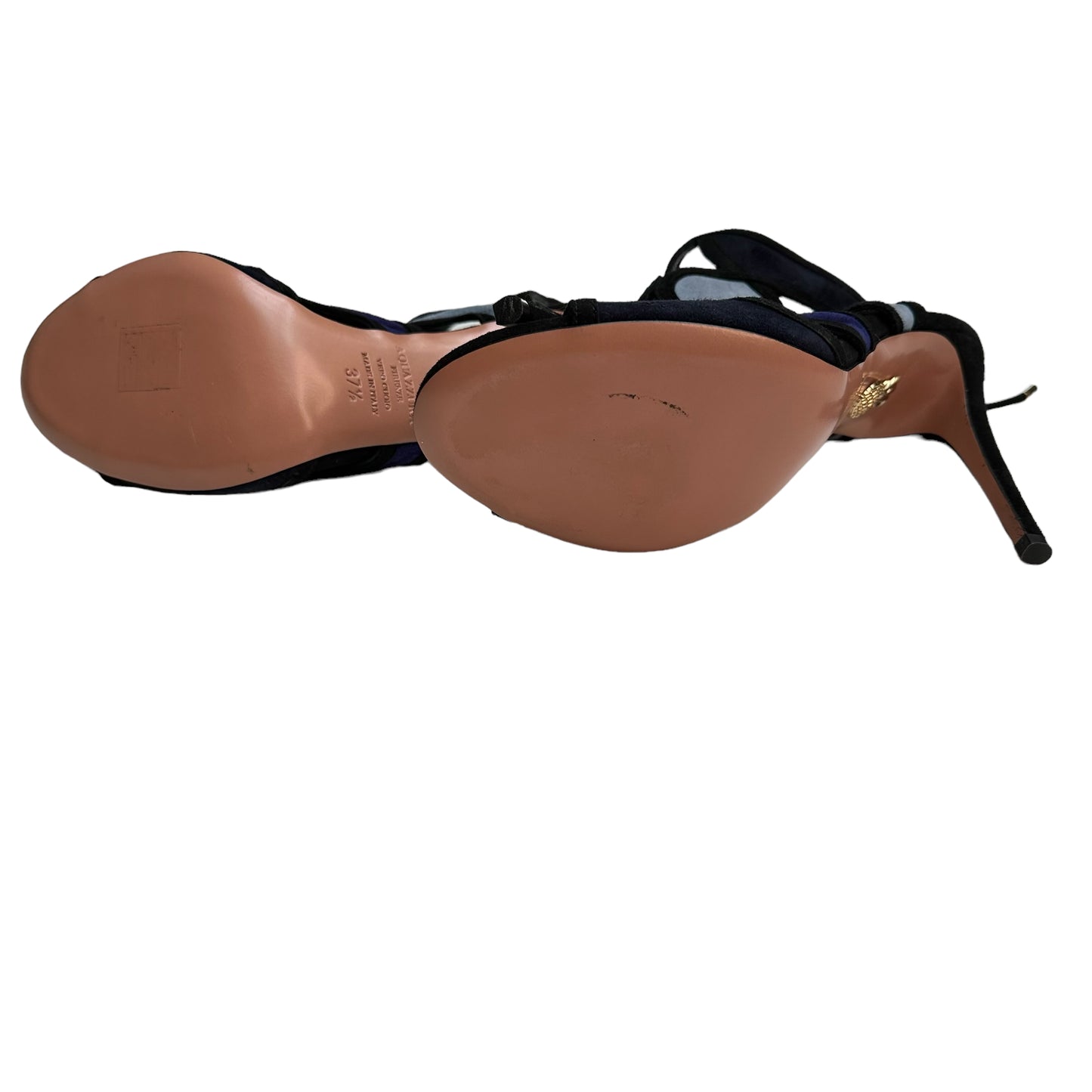 Blue & Black Suede Heels - 7.5