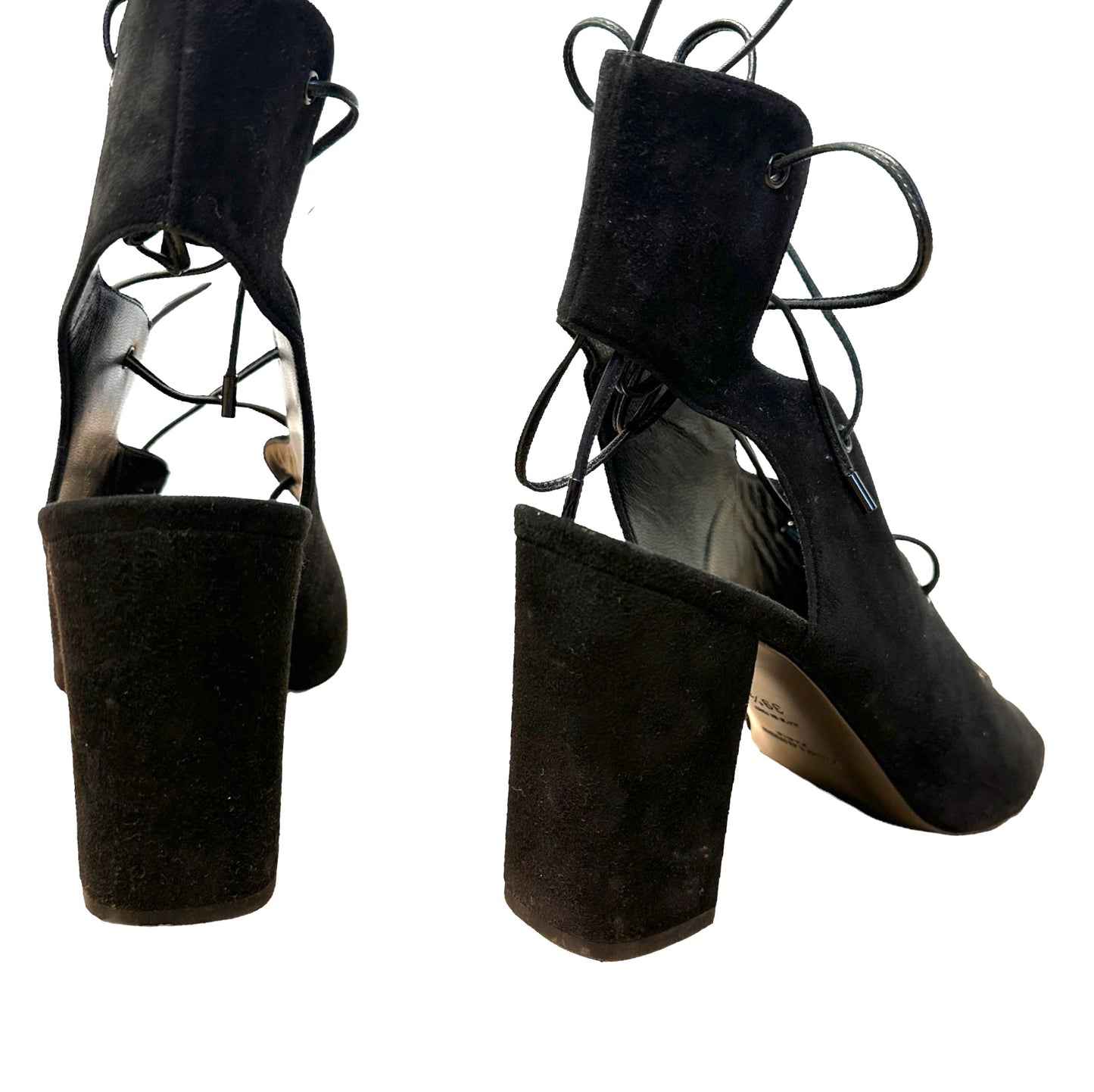 Black Suede Sandals - 9.5