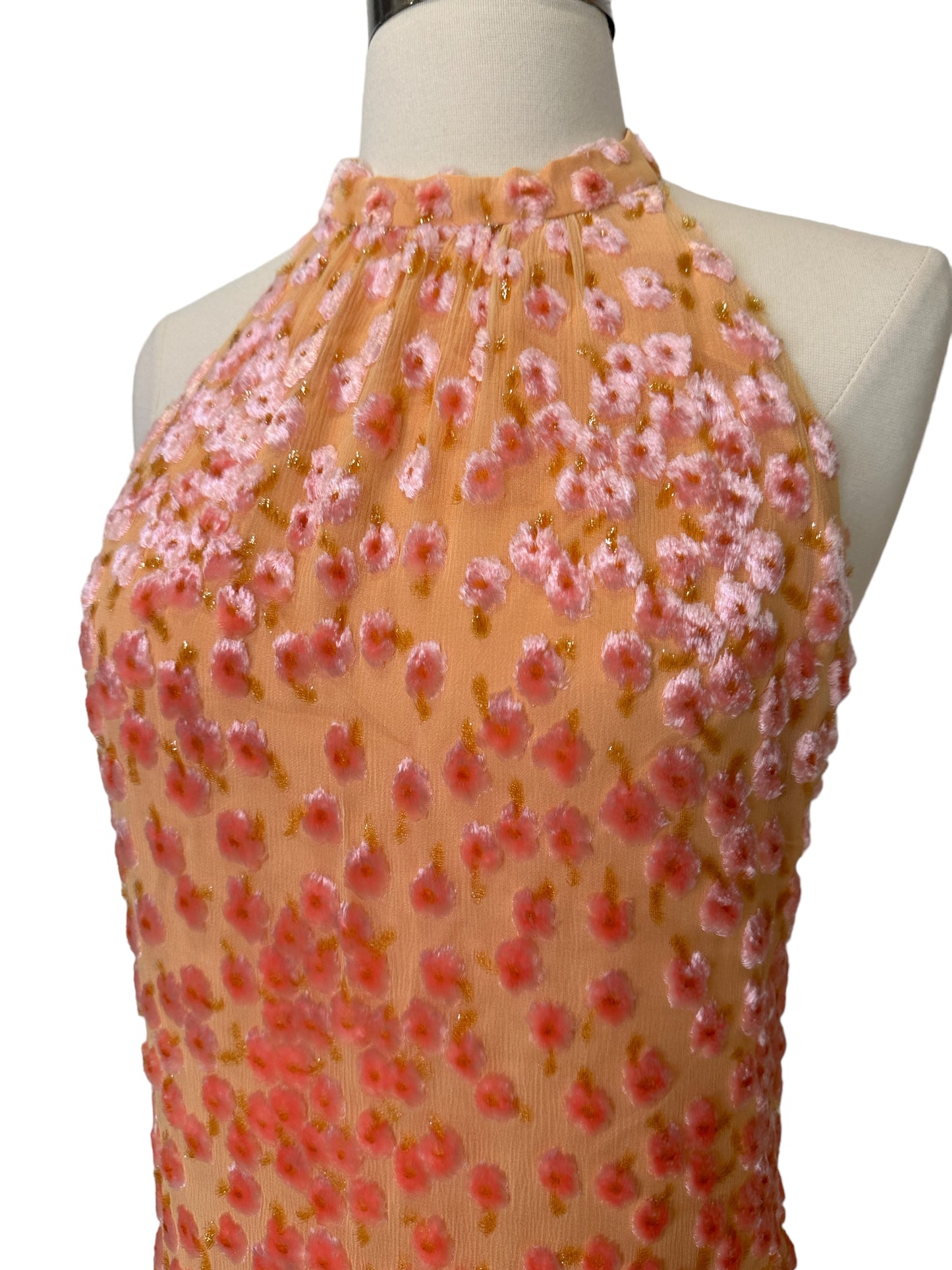 Orange & Pink Print Dress - S