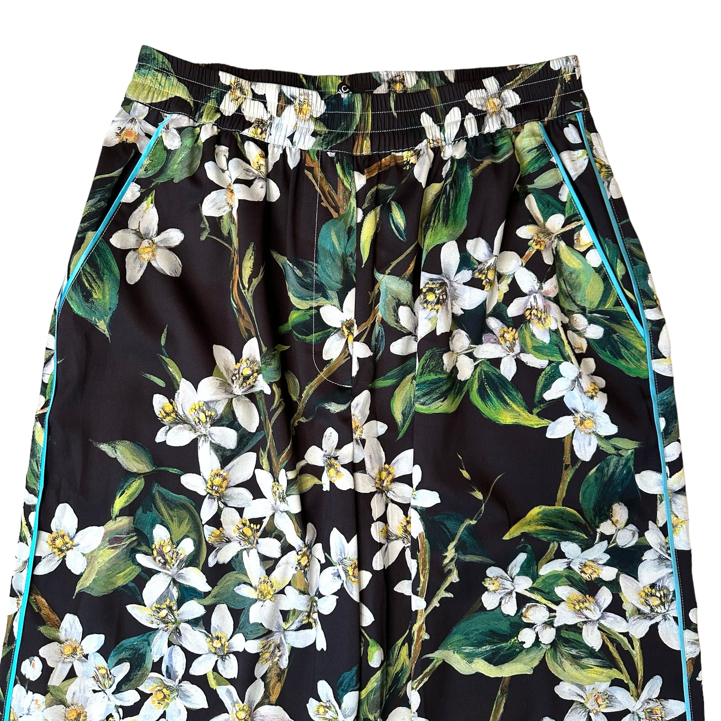 Floral Silk Pants - M