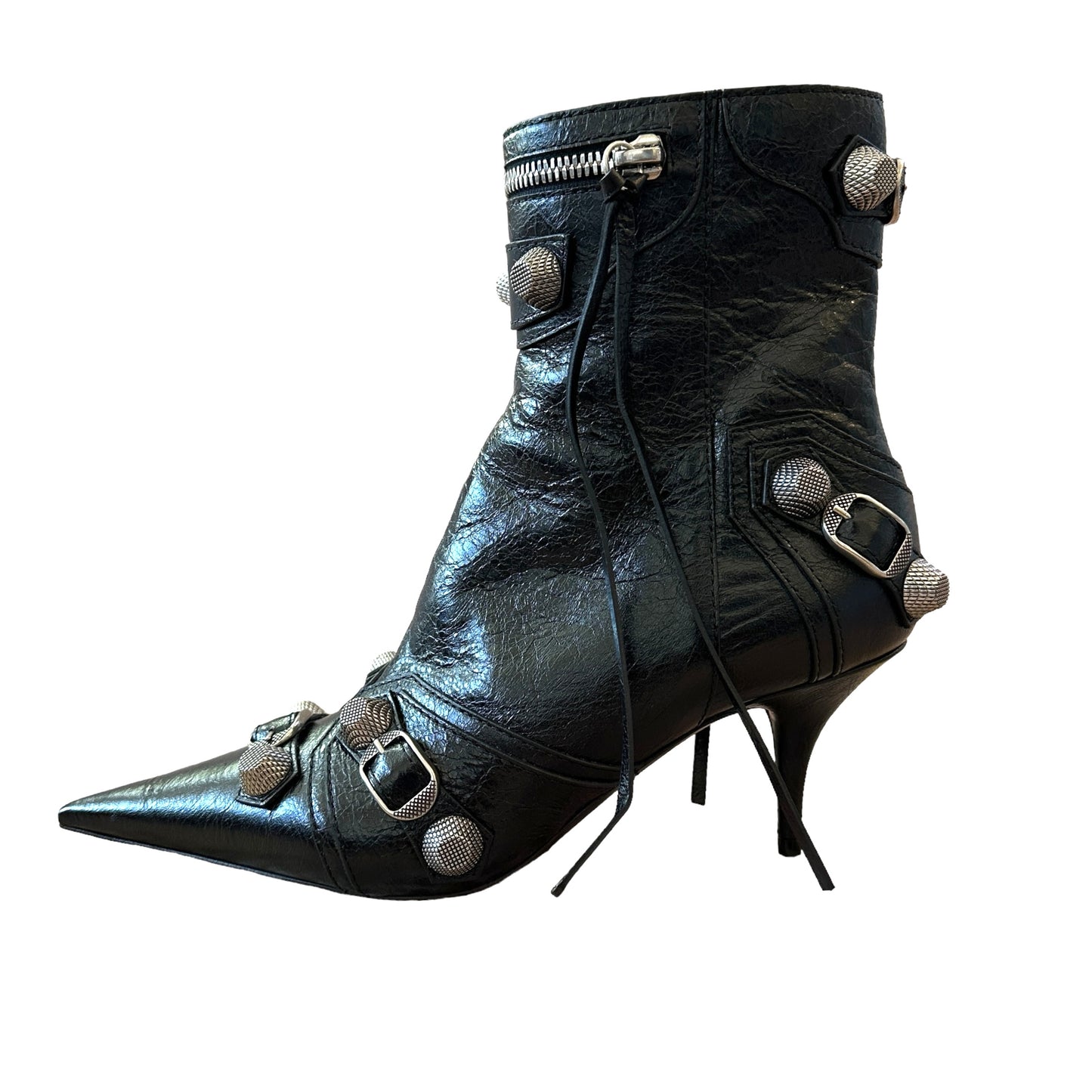 Cagole Leather Studded Boots - 7