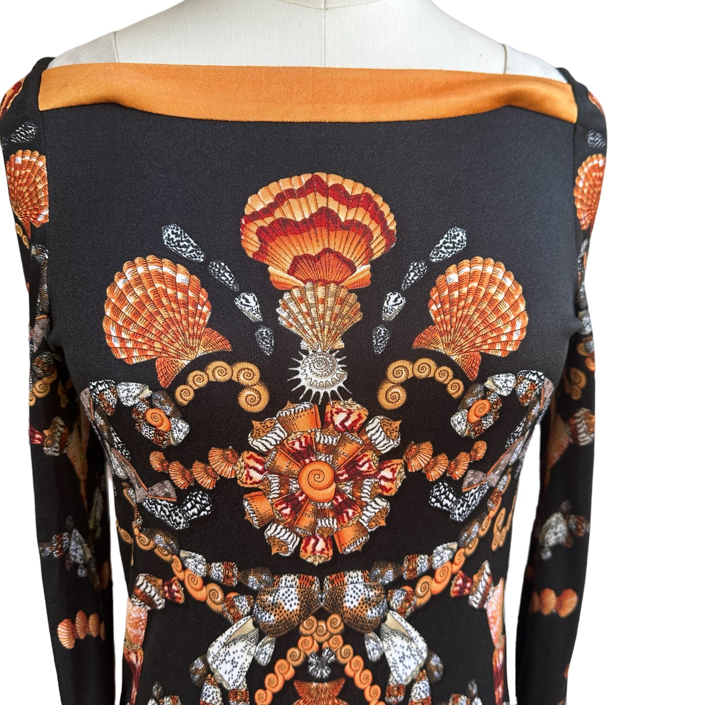 Black Printed Dress - M