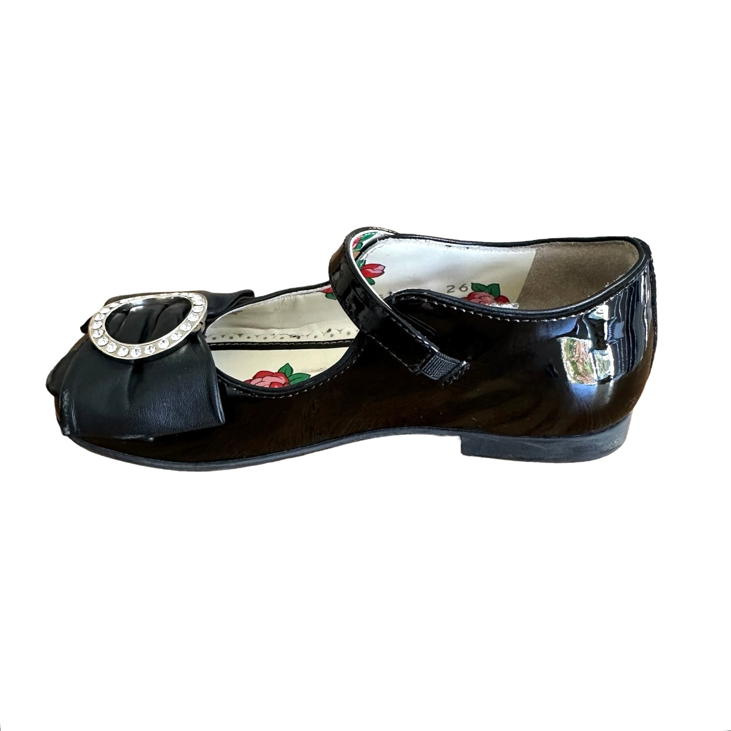 Crystals Leather Girls Shoes - 26