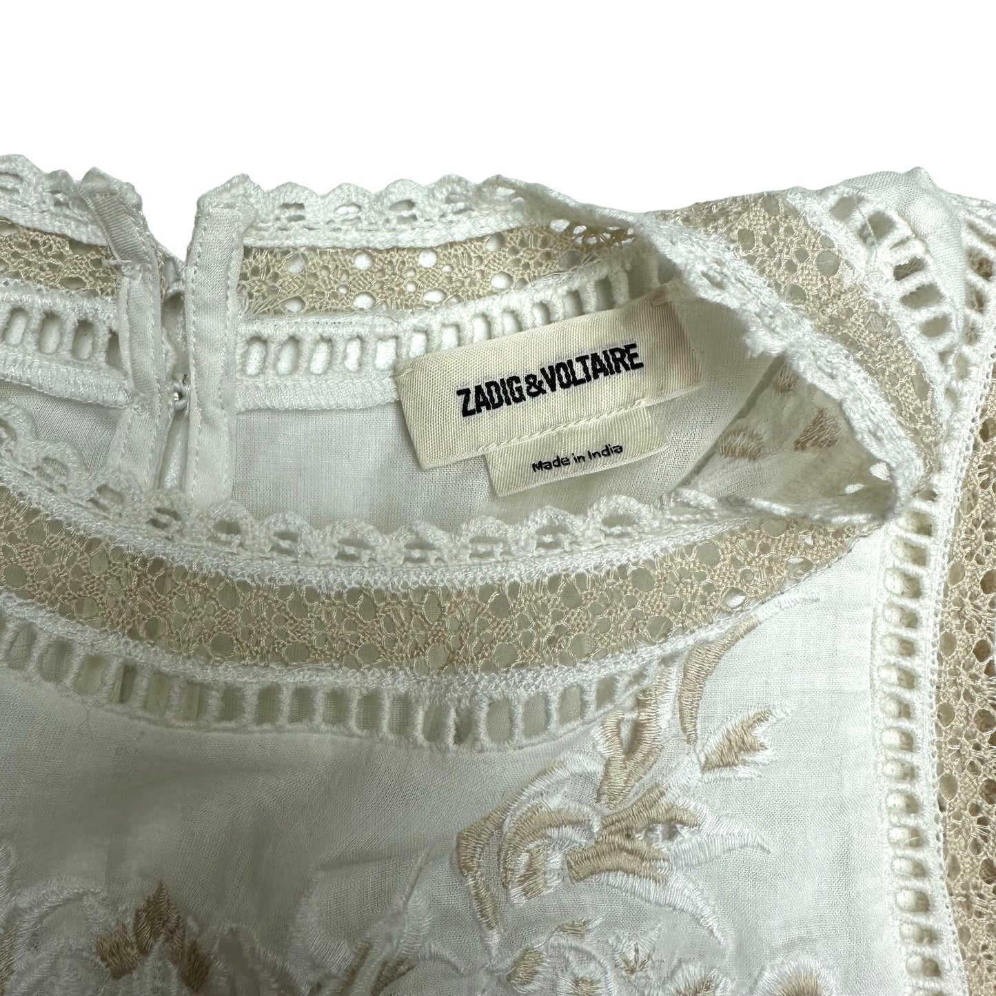 Beige Laced Blouse - XS