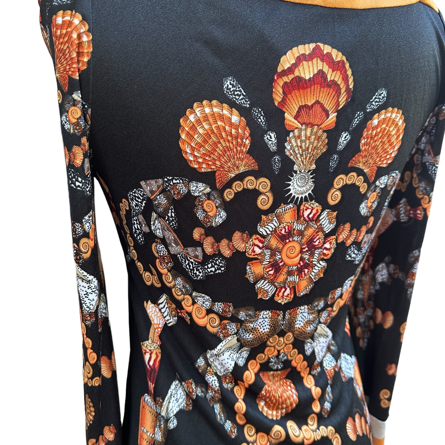 Black Printed Dress - M