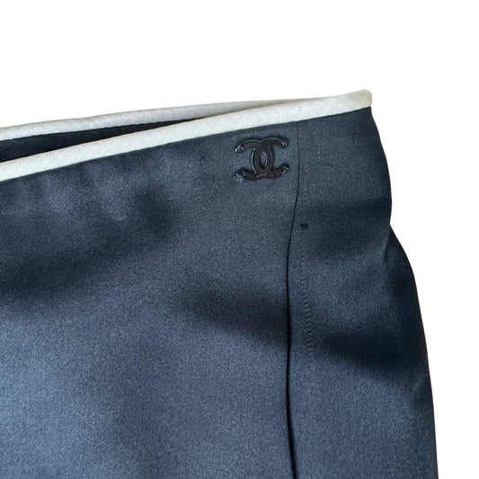 Silk Wide-Leg Pants - S