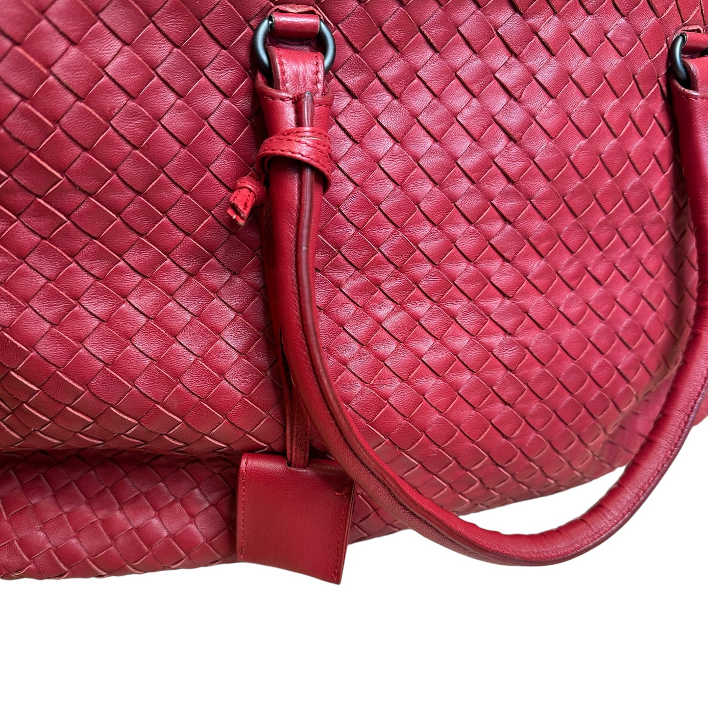 Large Red Intrecciato Tote