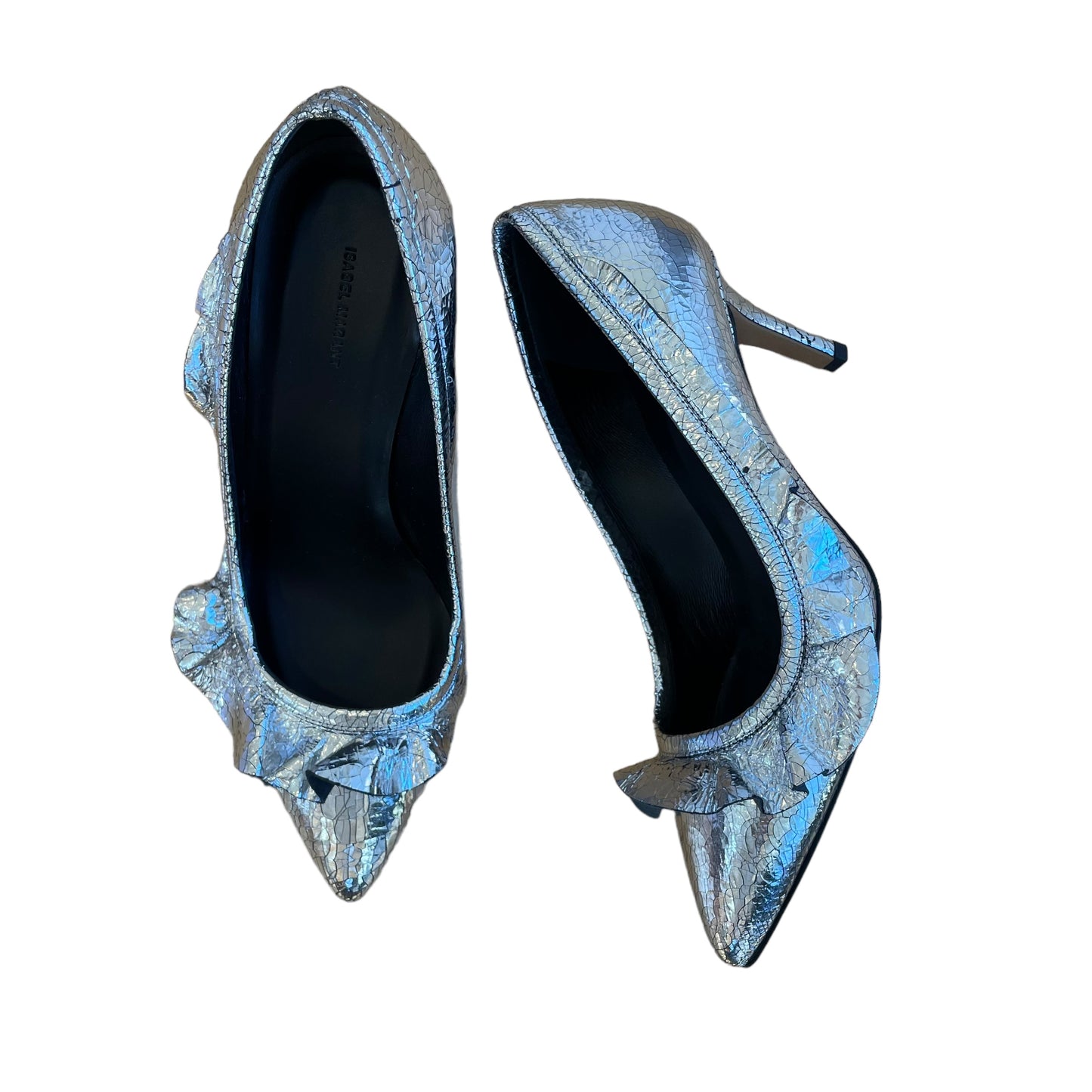 Silver Metallic Heels - 7