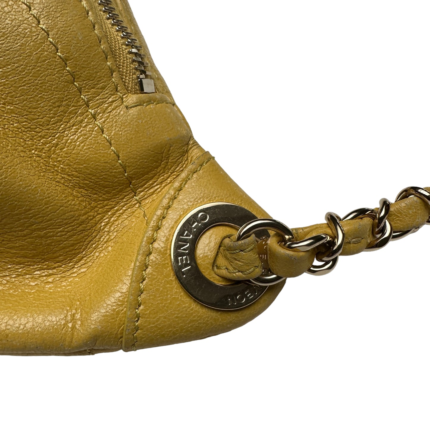 Yellow Leather Belt Bag