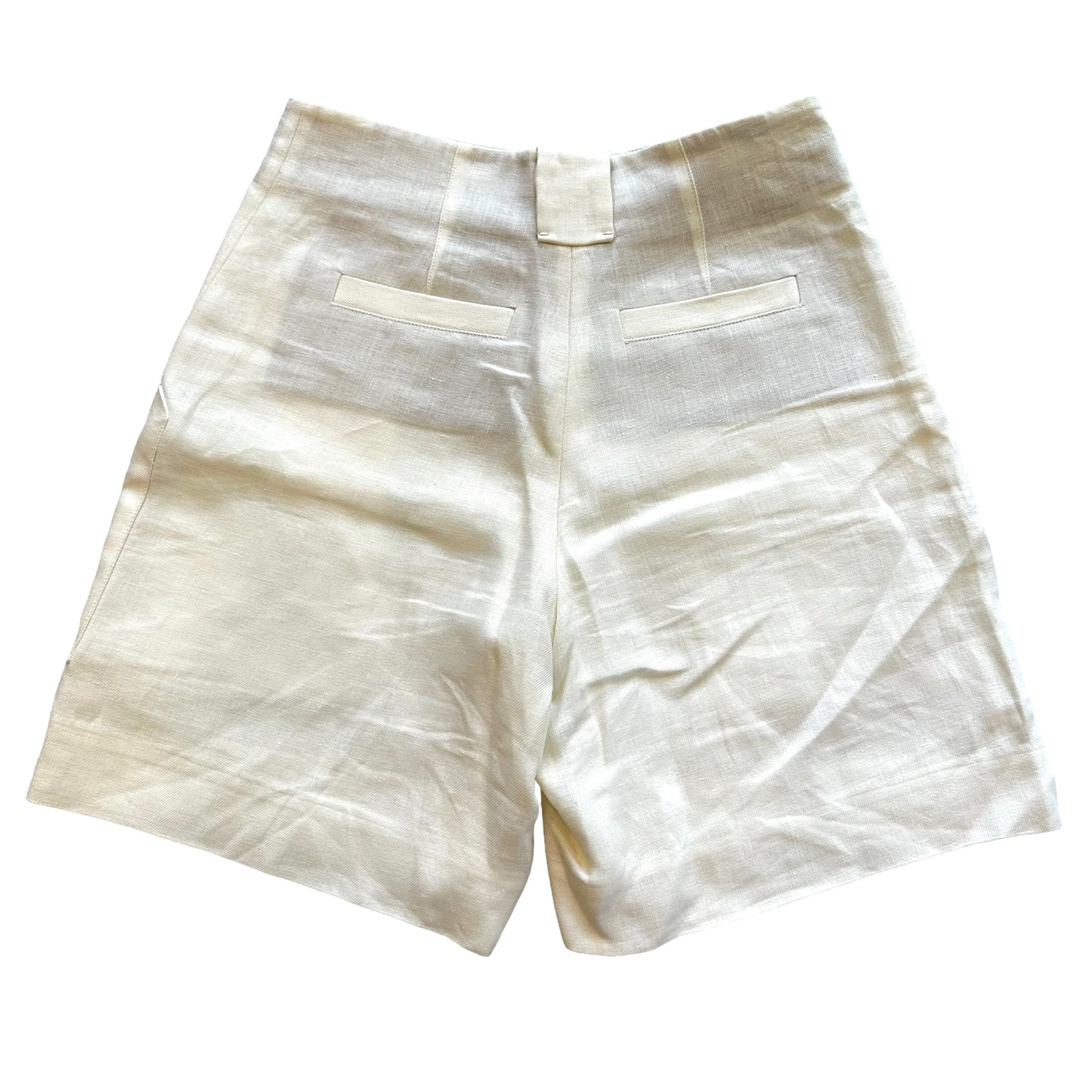 White Linen Shorts - M