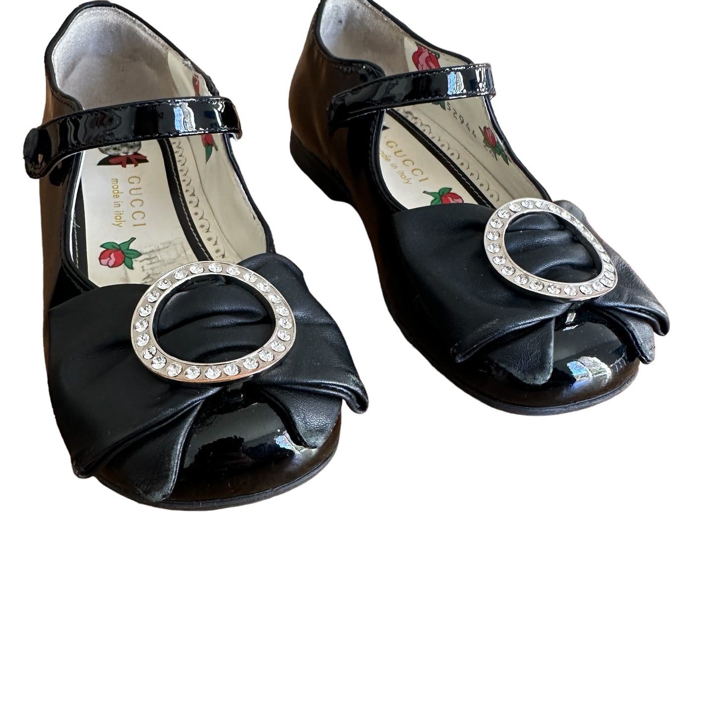 Crystals Leather Girls Shoes - 26