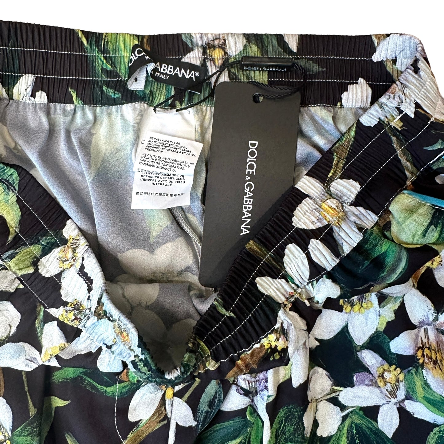 Floral Silk Pants - M