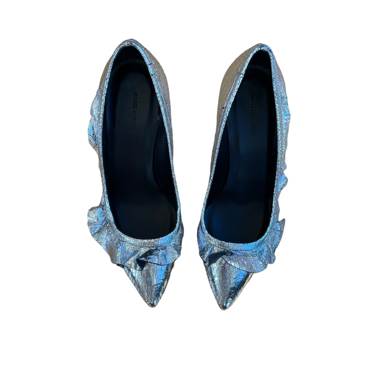 Silver Metallic Heels - 7