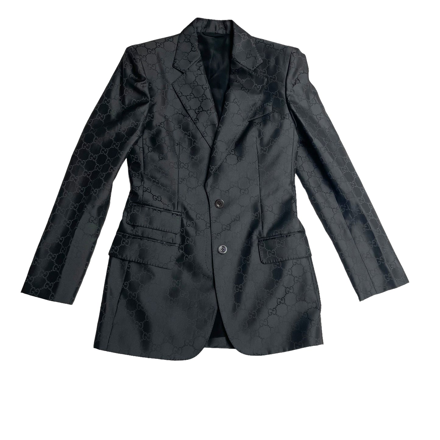 Black GG Monogram Blazer - S/M