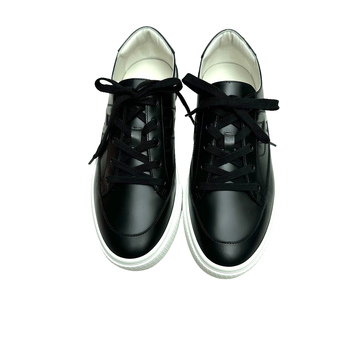 Men's Black Leather Sneakers - 42