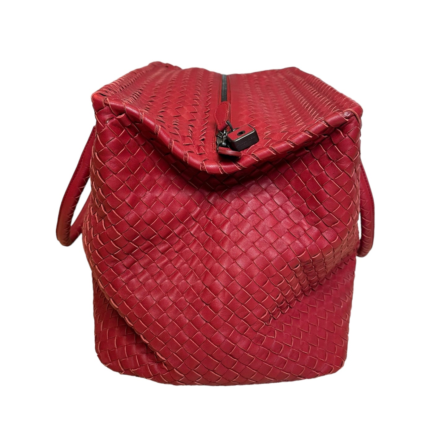 Large Red Intrecciato Tote