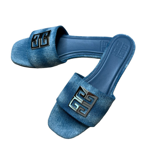Denim Logo Mules - 9