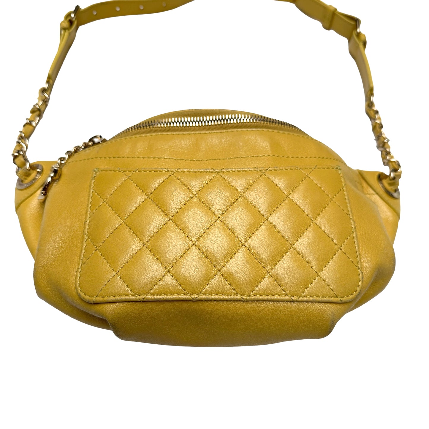 Yellow Leather Belt Bag