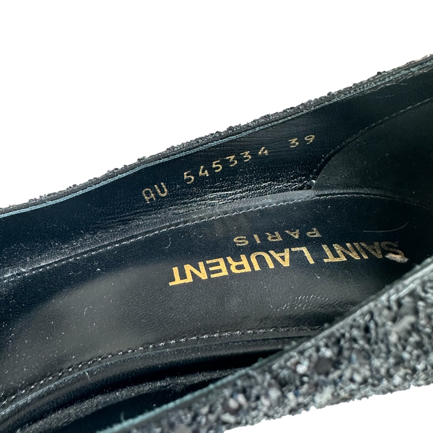Black Sparkly Matte Heels - 9