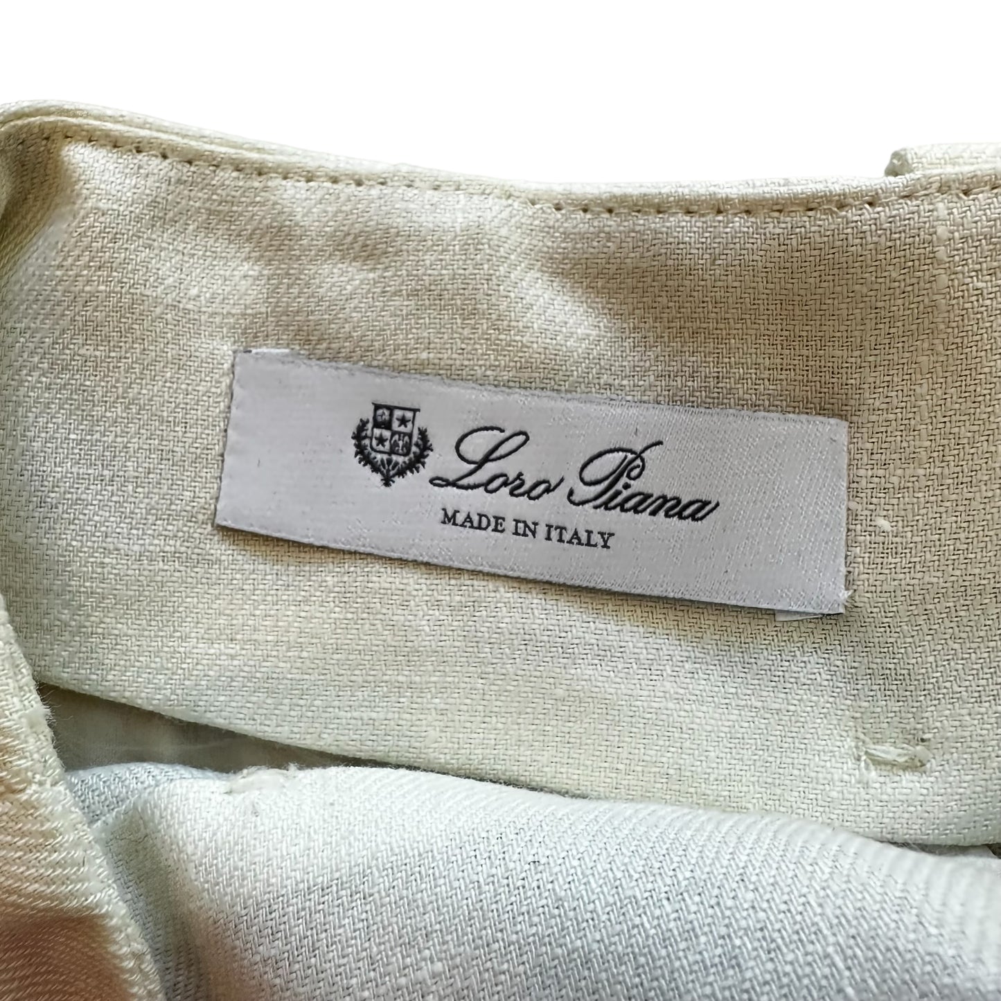White Linen Shorts - M