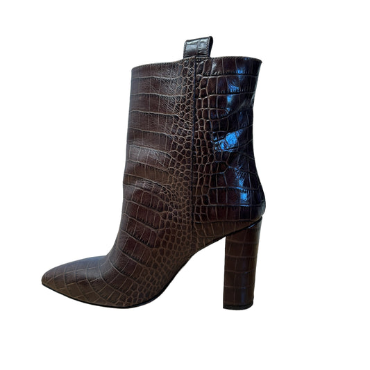 Chocolate Brown Croc Boots - 11