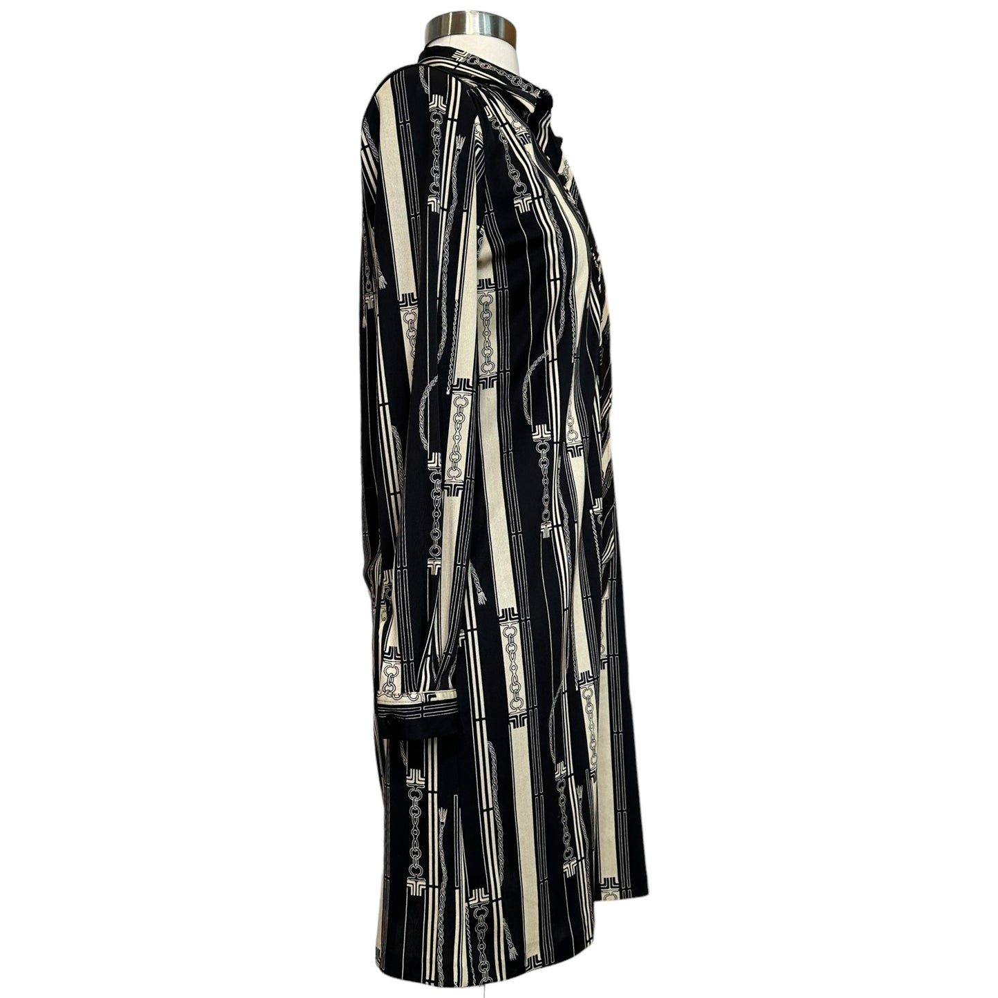 Black & Cream Vintage Dress - 6